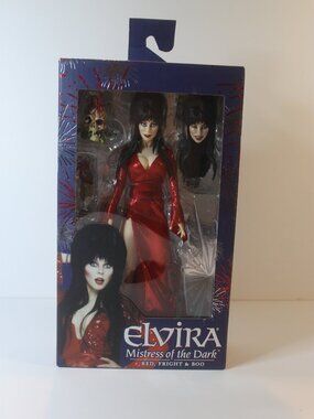 ELVIRA Mistress of the Dark Red, Fright & Boo 8" Clothed Figure Neca MINT 2023